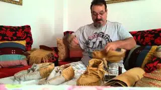 Confección de un mocasin indio