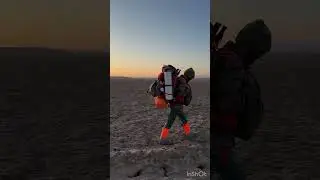 That is beautiful sunset in desert with 22 Kg backpack:)