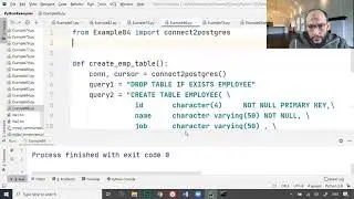 100 Python Handling Data Course PostgreSQL Database  Create Table from python into postgres database