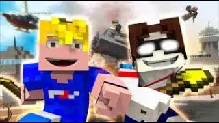 Играю с братом в Майнкрафт на сервере тесла крафт прятки
