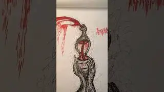scribble art #shorts #scribbleart #drawing ##coratcoret #art #pendrawing #sadart #darkart #gambar