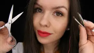 ASMR - Scissor and Tweezer Sounds // Saying 