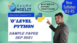 O Level Python Sample 2022 Exam | O Level Python Guess Paper | NIELIT Python Guess Paper Must Watch
