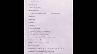 CBSE CLASS-11 PHYSICAL EDUCATION QUESTION PAPER (PA-1)