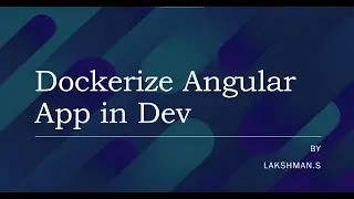 Dockerize Angular App for Dev