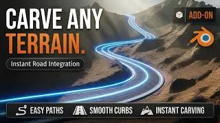 This Blender Add-on Carves Perfect Roads Into Any Landscape Automatically
