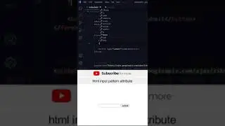 html input pattern attribute 