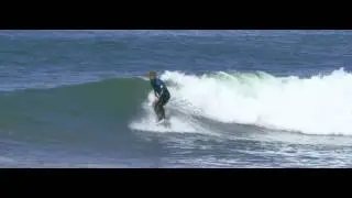 Pat Barber surfing