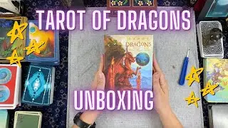 🐉 Tarot of Dragons 🐉  Tarot Deck Unboxing and First Impressions!!!