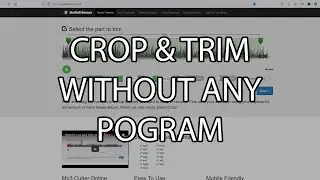 How to CUT & TRIM an audio file WITHOUT ANY PROGRAM
