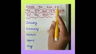 Circle the Month || General Knowledge Worksheet || Kindergarden #worksheet #gk #circle #month #ukg