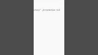 Handling Errors with -ErrorAction SilentlyContinue #powershell  #windows