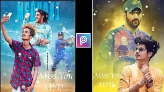M.s Dhoni Photo Editing tutorial in PicsArt // Ms Dhoni Retirement Photo editing