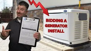 Electrical contractor bids on new backup generator installation 