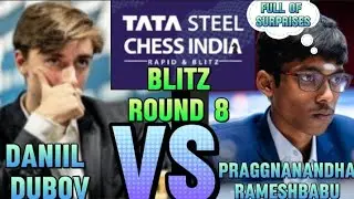 Super Daniil Dubov vs Genius Praggnanandha's surprise in the 8th round of TATA STEEL CHESS INDIA