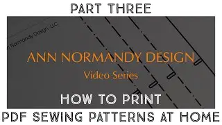 How to print PDF sewing patterns at home by Ann Normandy Design