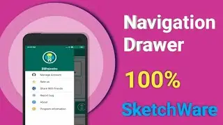 How To Make Side Navigation Drawer In SketchWare Hindi