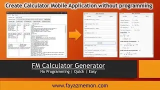 FM Calculator Generator | Fayaz Memon | Create Mobile Apps without programming