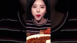 Asmr Korean Black Noodles Mukbang #shorts