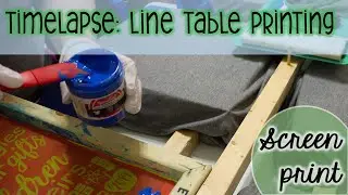 screenprinting on DIY Line table