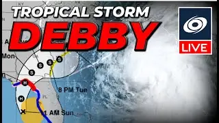 Hurricane Warning as Debby approaches Florida - Live Coverage