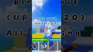 Blox Fruit (Update 20) All working codes ⚔️🍈 #roblox #shorts