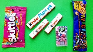 ASMR SWEETS SKITTLES & CHOCOLATES KINDER & TIC TAC OPENING. MAGIC SOUND. SUBSCRIBE! KISS!