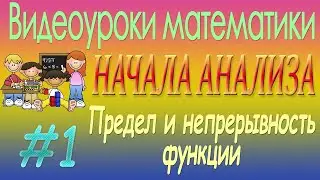 Что такое предел функции? Какую функцию называют непрерывной? Видеоурок #1