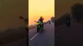 transition alert 💚😎 #kawasaki #ninja300 #superbike #zx10r #bikelover #shorts #transition #sunset #h2