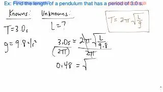 How to solve for the Length of a Pendulum (Easy)