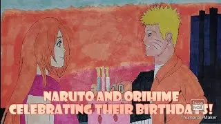 Naruto and Orihime celebrating their birthdays together
