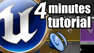 UE 4 Minutes TUTORIAL - Sound, Music Volume Level Change Control Settings with Sound Class.
