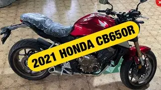 2021 HONDA CB650R ABS | REVIEW, START UP & SOUND | CANDY CHROMOSPHERE RED