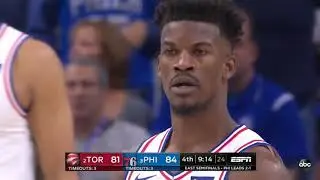 Jimmy Butler Clutch Shot Raptors vs Phila 76ers GAME 4