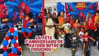 LA FÊTE D’ANNIVERSAIRE DE KAYDEN 4 ANS \\ THÈME SPIDERMAN 🎂❤️💙