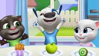 My Talking Tom friends /Gameplay Video Eating Challenge /Part 67