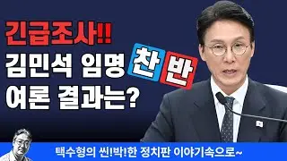 Kim Min-seok's appointment is officially announced through an emergency poll! #Realmeter #Lee Jae...