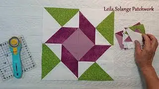 Bloco Patchwork Scraps/Sobras Quadrados Triângulos Perfeitos