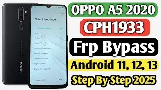 Oppo A5 2020 Frp Bypass | Oppo A5 2020 Google Account Unlock | Oppo CPH1933 Frp Bypass Android 11 |