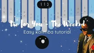 Die for you - Weeknd // Kalimba cover + slow tutorial for beginners ⭐⭐⭐⭐⭐