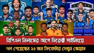 বিপিএল নিলামের আগে দেখুন ছয় দলের স্কোয়াড | Bpl 2026 Squad | Bpl 2026 Foreign Players | Bpl