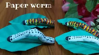 Origami Worm Easy: How to Make a Worm on the Leaves Paper - Origami Easy