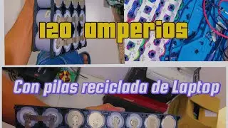 Bando de libros 120 amperios con pila reciclada