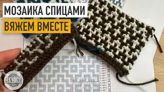 Knitting mosaic and lazy jacquard: what's the difference? Let's knit a sample together