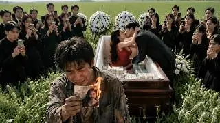 At his wife's funeral,he discovers betrayal; after a phone call,1000 Rolls-Royces arrive.