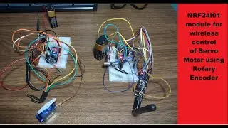 NRF24l01 module for Remote Control of Servo Motor using Rotary Encoder