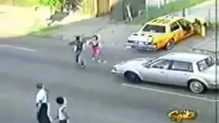 Чурка упал с одного удара
