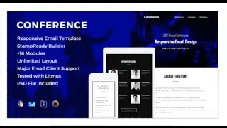 Conference - Responsive Email Template | Themeforest Download