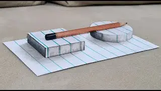 easy 3d drawing on paper for beginners