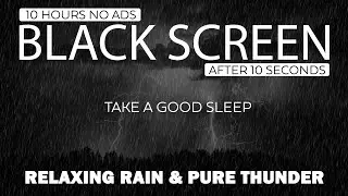 Beat Insomnia to Sleep Soundly with Relaxing Rain & Pure Thunder Sounds on Roof at Night